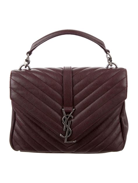 ysl bags burgundy|ysl small college bag.